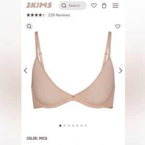 NWT - SKIMS - 36H - Weightless Scoop Bra - Mica
